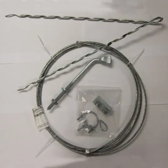 GUY KIT FOR 2-1/2" MAST C/W 20' OF 5/16" WIRE -CLAMP-BRCK