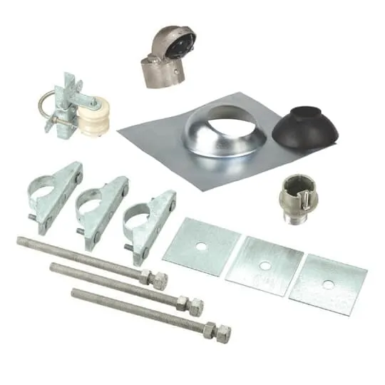 MAST KIT 100A C/W CAP-RACK-1-1/4" MALE REDUCER-FLANGE ON