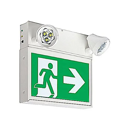 COMBO PICTOGRAM STEEL 12V 80W 1-F 2-HEAD 4W LED 120/347V