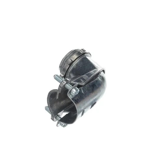 CONNECTOR BX/FLEX 1" 90D 2-SCREW ZINC