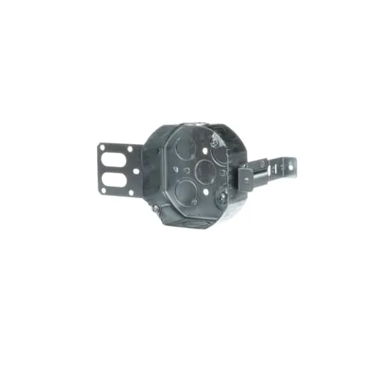 BOX METAL OCTAGONAL 4X 1-1/2"D EXTENSION WITH KO & BRKT