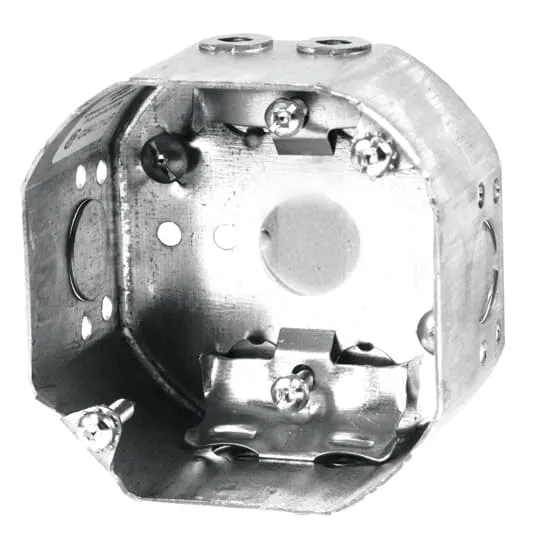BOX METAL OCTAGONAL 4X 2-1/8"D FOR CEILING FAN & NMD