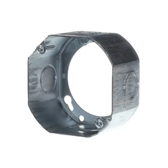 BOX METAL OCTAGONAL 4X 2-1/8"D EXTENSION & 1/2-3/4" KO