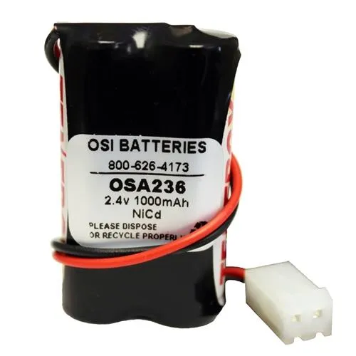BATTERY NI-CAD RECHARGEABLE 600MAH 2.4V HI-TEMP