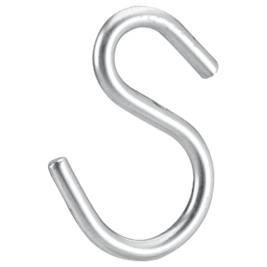 HOOK METAL S-SHAPE #105 ZINC PLATED STEEL 100'/BOX