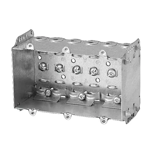 BOX METAL 3G 3X 5-1/2X 2-1/2"D 12-HOLES FOR NMD/BX CABLE