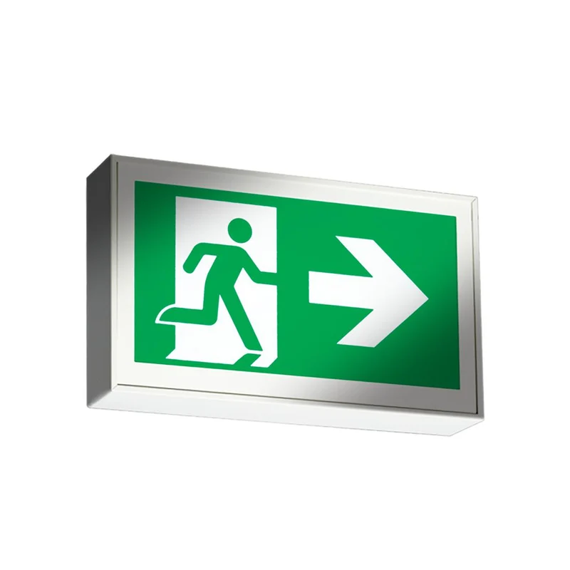 EMERGENCY LIGHTING EXIT SIGN PICTOGRAM UNIVERSAL ALUMINUM