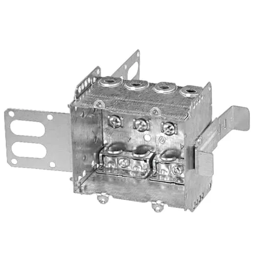 BOX METAL 2G 3X 3-3/4X 2-1/2"D FOR NMD/BX CABLE STUD BRKT