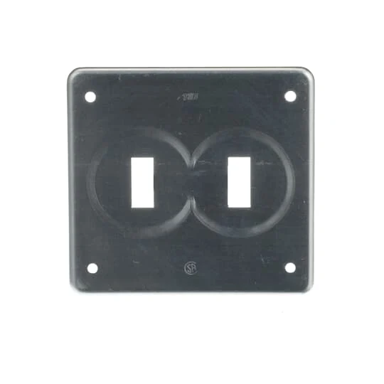COVER FS 2G ALUMINUM FOR 2-TOGGLE SWITCH