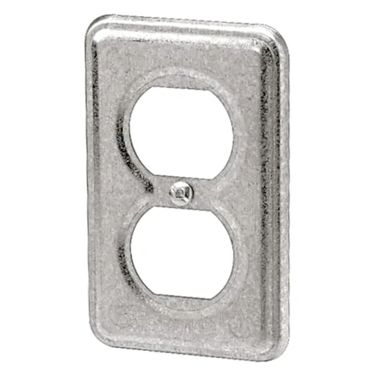 COVER METAL 1G FOR DUPLEX RECEPTACLE