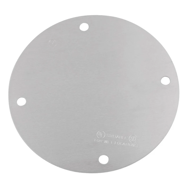 COVER RAINTIGHT ROUND 4-1/8" ALUMINUM BLANK GREY