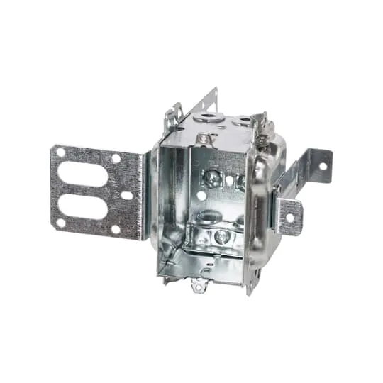 BOX METAL 1G 3X 2X 2-1/2"D 4H NMD/BX CABLE & STUD BRACKET