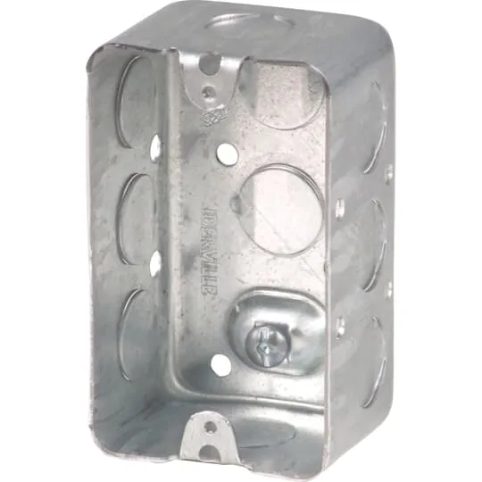 BOX METAL 1G 4X 2-3/8X 1-7/8"D 10-HOLES 1/2" KO - HANDY BOX