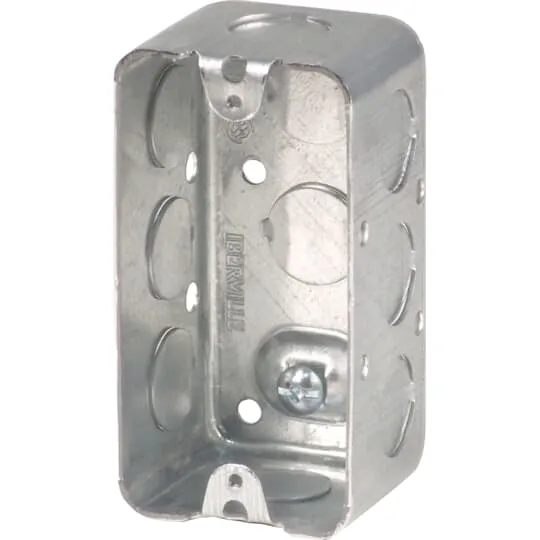 BOX METAL 1G 4X 2-1/8X 1-7/8"D 10-HOLES 1/2" KO