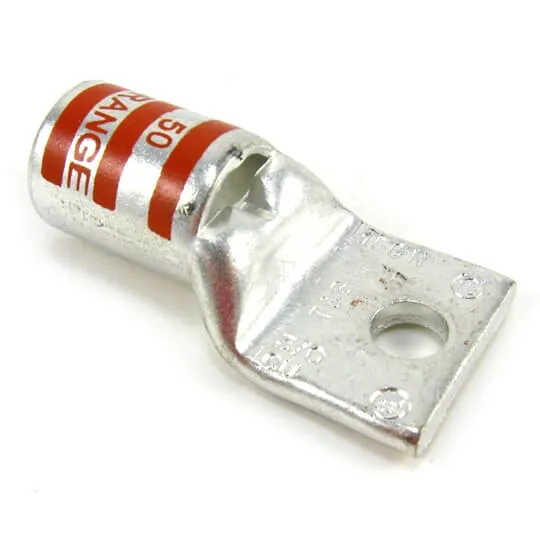 LUG COMPRESSION #3/0 COPPER WIRE 3/8" HOLE ORANGE