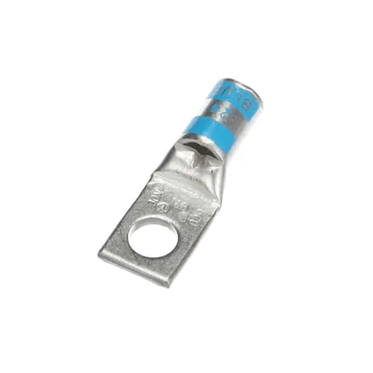 LUG COMPRESSION #6 COPPER WIRE 1/4" HOLE BLUE