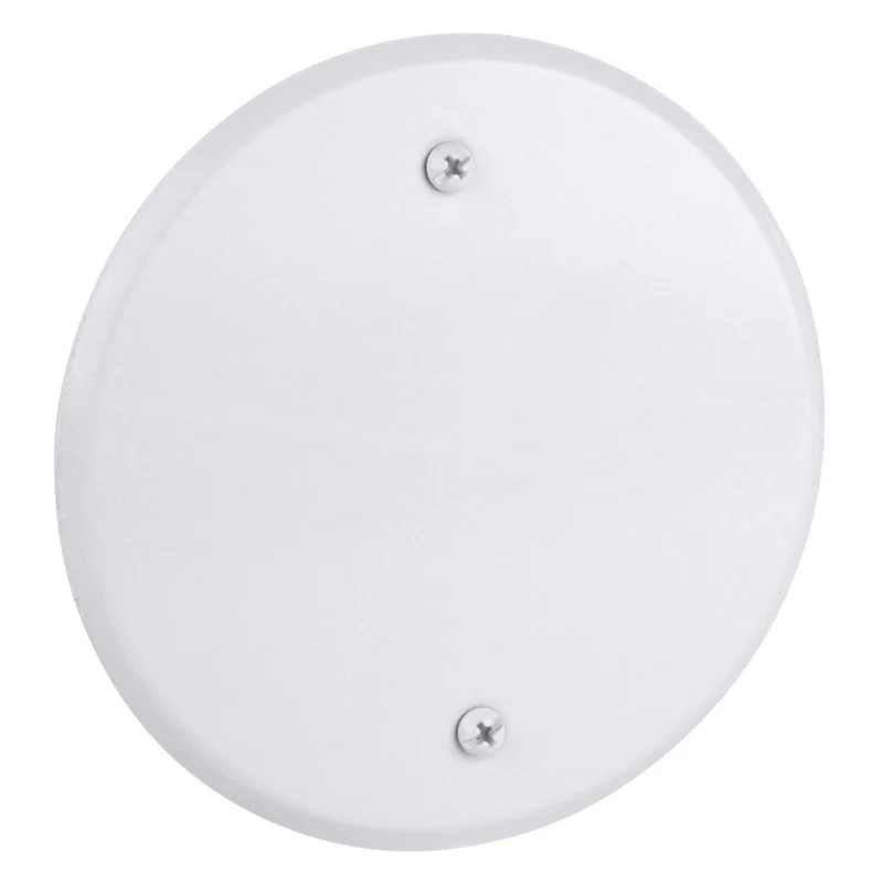 COVER METAL ROUND 5" DRY-TITE RED DOT WHITE