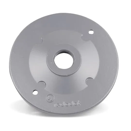 COVER ROUND BLANK OUTDOOR 4-1/2" JUMBO 1/2 HUB ALUMINUM