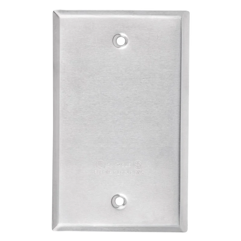 COVER METAL 1G DRY-TITE RED DOT WEATHERPROOF BLANK