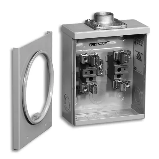 METER SOCKET OVERHEAD 4-JAW 100A C/W HUB OPENING