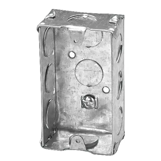BOX METAL 1G 4X 2-1/4X 1-1/2"D WITH 1/2" KNOCKOUT