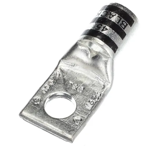LUG COMPRESSION #2/0 COPPER WIRE 3/8" HOLE BLACK