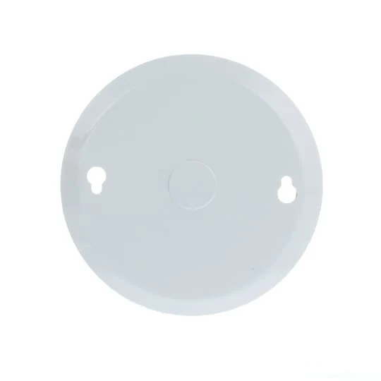 COVER METAL ROUND 5" FLAT WITH 1/2" CONDUIT KO WHITE