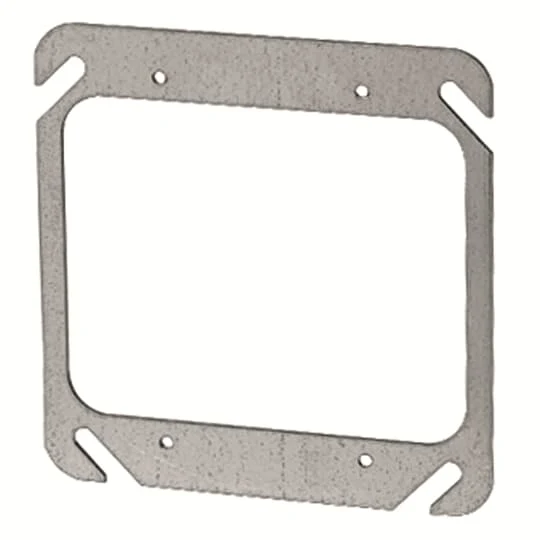COVER METAL SQUARE 4" FLAT FOR 2-DEVICES