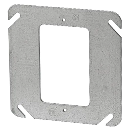 COVER METAL SQUARE 4" FLAT FOR 1-DEVICE