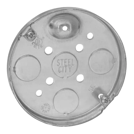 BOX 4"ROUND PRE-GALVANIZED 1/2 DEEP 1/2-KO