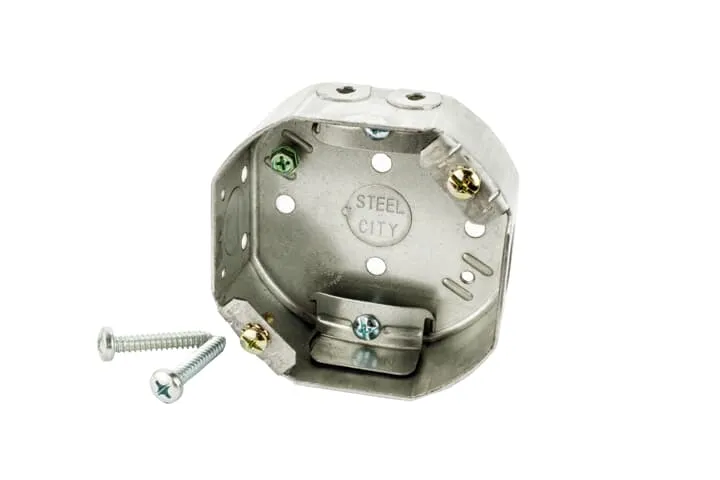 BOX CEILING OCTAGONAL 4" 1-1/2" DEEP WITH SUPPORT