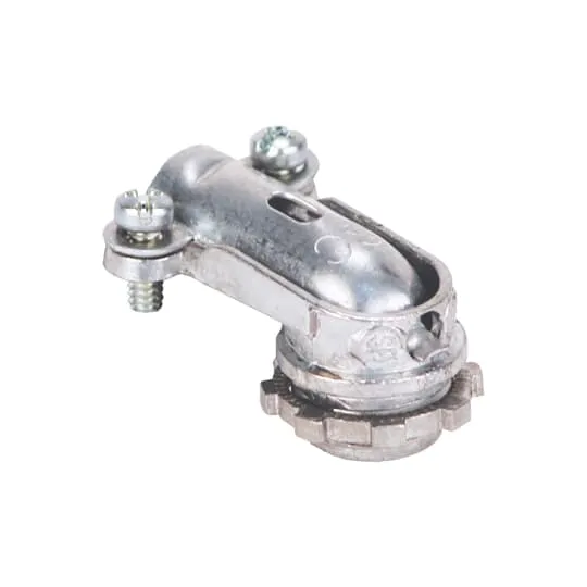 CONNECTOR BX/FLEX 3/8" 90D 2-SCREW ZINC