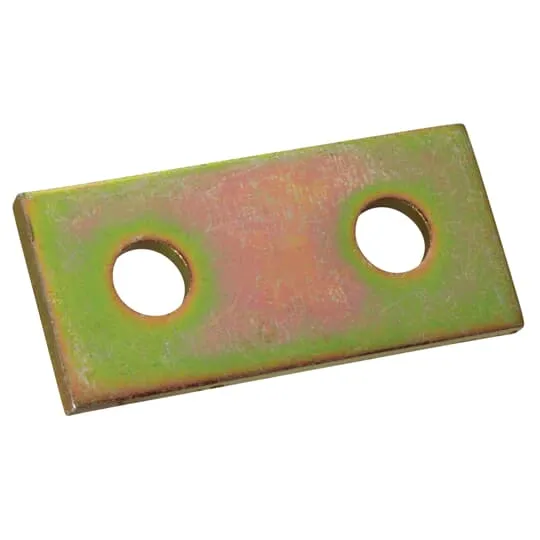 FITTING CHANNEL FLAT 3-1/2" LONG 2-HOLE GOLDGALV STEEL