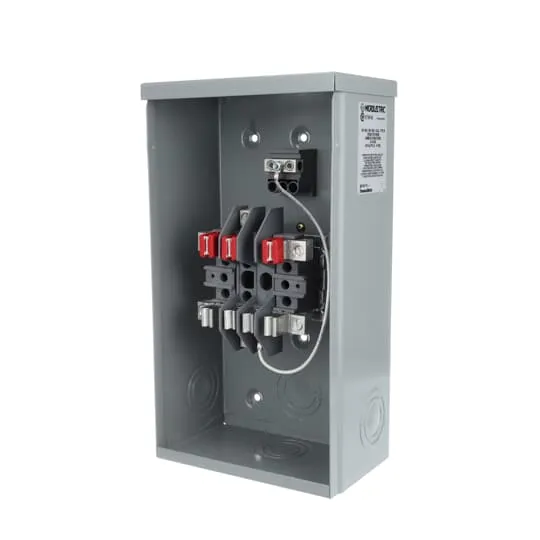 METER SOCKET OVERHEAD POLYPHASE 7-JAW 100A HQ HUB OPENIN