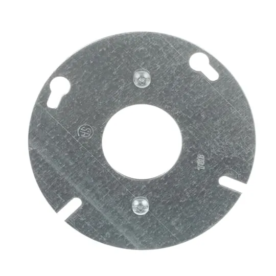 COVER METAL ROUND 4" FOR 15AMP RECEPTACLE 1-1/32"DIA HOLE