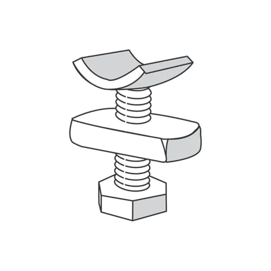 CHANNEL SEISMIC BOLT 1/2X1-1/2" GOLDGALV