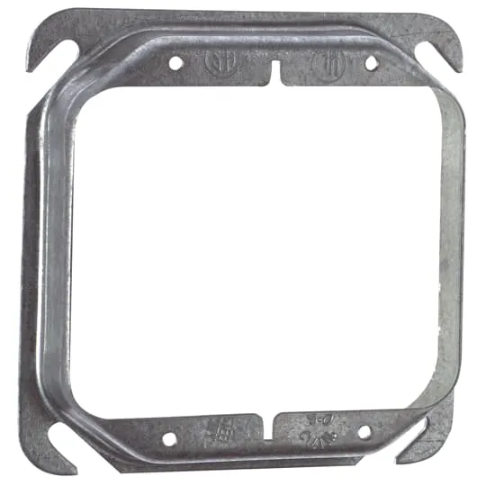 COVER METAL 2G 3/4" RAISED FOR 4" SQUARE BOX