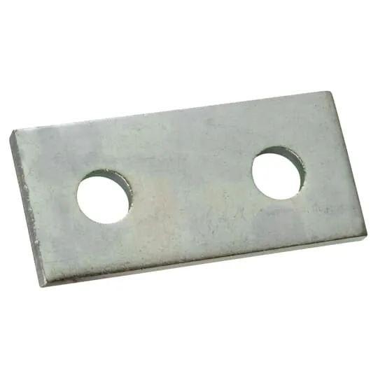 FITTING CHANNEL FLAT 3-1/2" LONG 2-HOLE ELECTROGALVANIZED