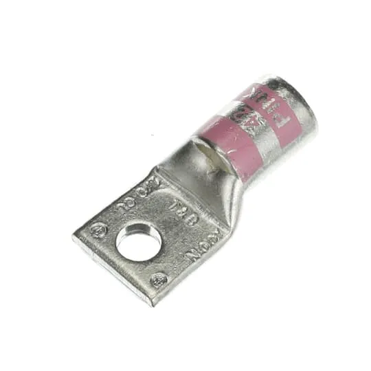 LUG COMPRESSION #1/0 COPPER WIRE 1/4" HOLE PINK