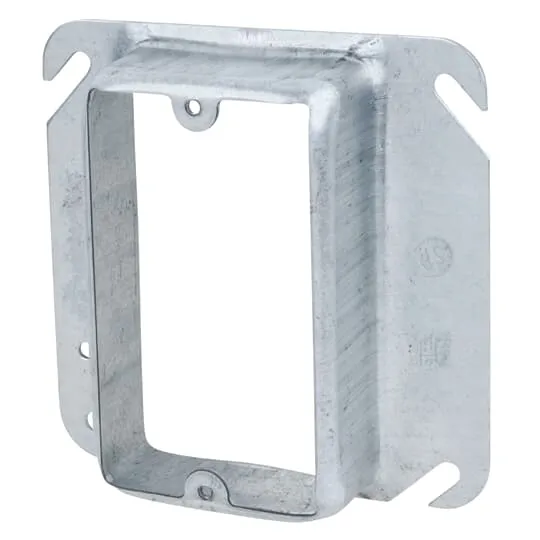 COVER METAL 1G 1-1/4" RAISED FOR 4" SQUARE BOX