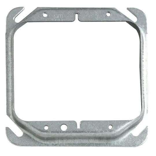 COVER METAL 2G 5/8" RAISED FOR 4" SQUARE BOX