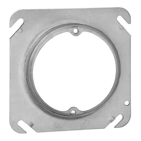 COVER METAL 4" SQUARE 1/2" RAISED EARS ON 2-3/4" CENTER