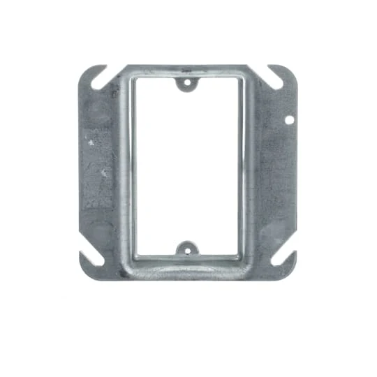 COVER METAL 1G 3/4" RAISED FOR 4" SQUARE BOX