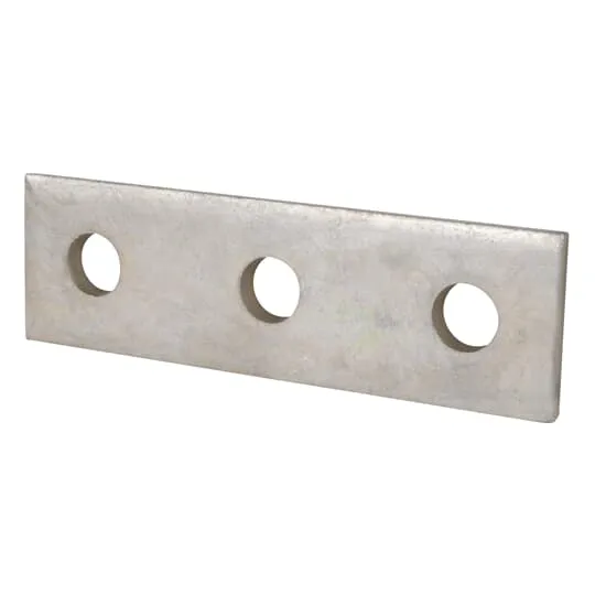FITTING CHANNEL FLAT 5-3/8" LONG 3-HOLE GOLDGALV STEEL