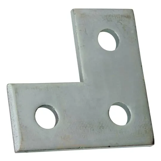 FITTING CHANNEL 90D FLAT 3-1/2X3-1/2" 3-HOLE ELECTROGALV.