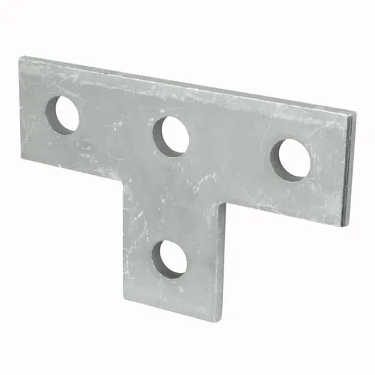 FITTING CHANNEL FLAT TEE 5-3/8X3-1/2" 4-HOLE HDG