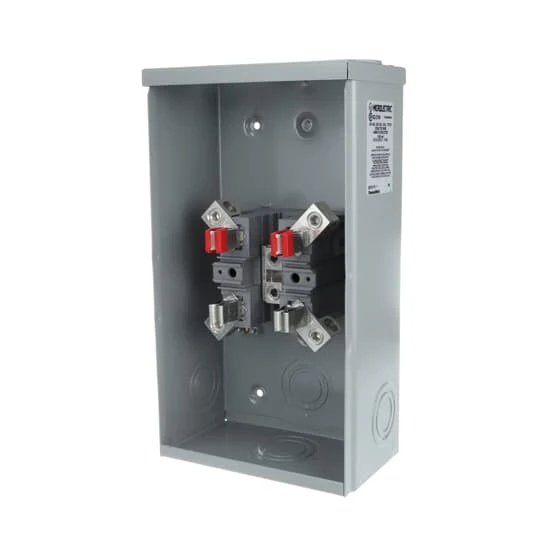 METER SOCKET OVERHEAD 4-JAW 200A WITH TWIN HUB OPENING