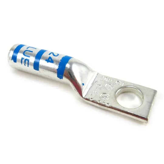 LUG COMPRESSION LONG BARREL #6 COPPER 1/4" HOLE BLUE