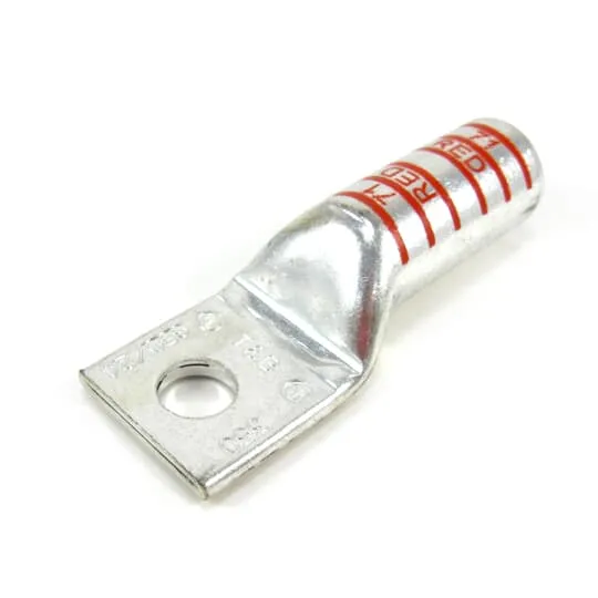 LUG COMPRESSION LONG BARREL 350MCM COPPER 1/2" HOLE RED