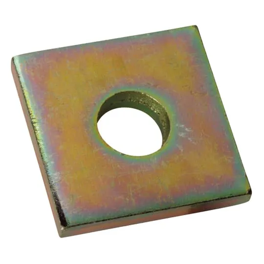 FITTING CHANNEL SQUARE WASHER 1/2" HOLE GOLDGALV STEEL